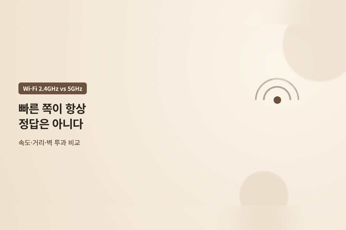 Wi-Fi 2.4GHz vs 5GHz 완전 비교: 속도·거리·벽 투과, 내 집엔 뭐가 맞을까