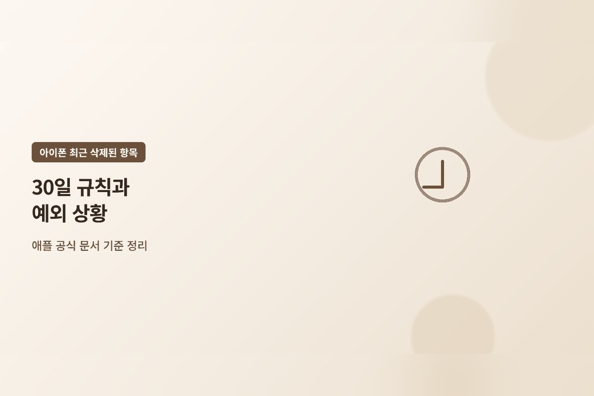 아이폰 최근 삭제된 항목 대표 이미지